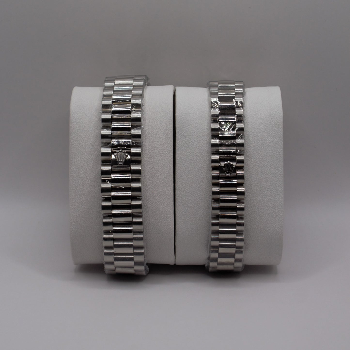 Oyster Perpetual Day-Date Silver Red Dial Couple