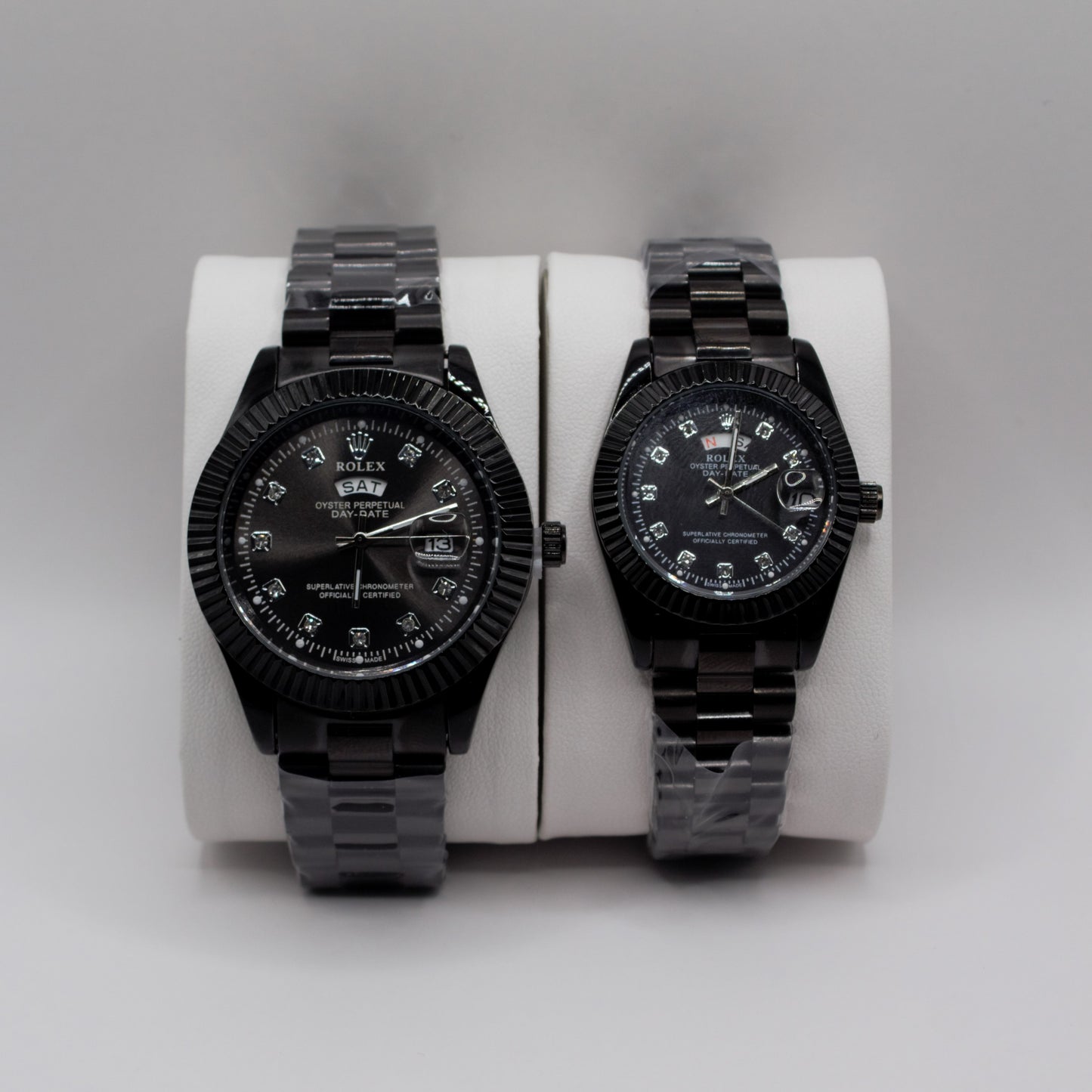 Oyster Perpetual Day-Date Black Black Dial Couple