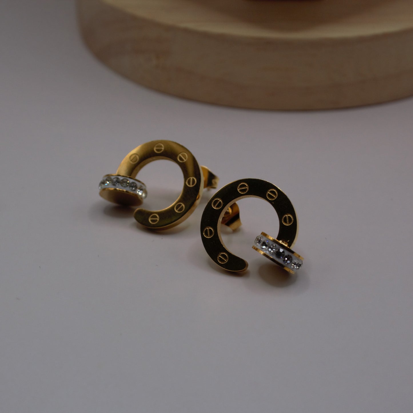 Gold Crystal Nail Set