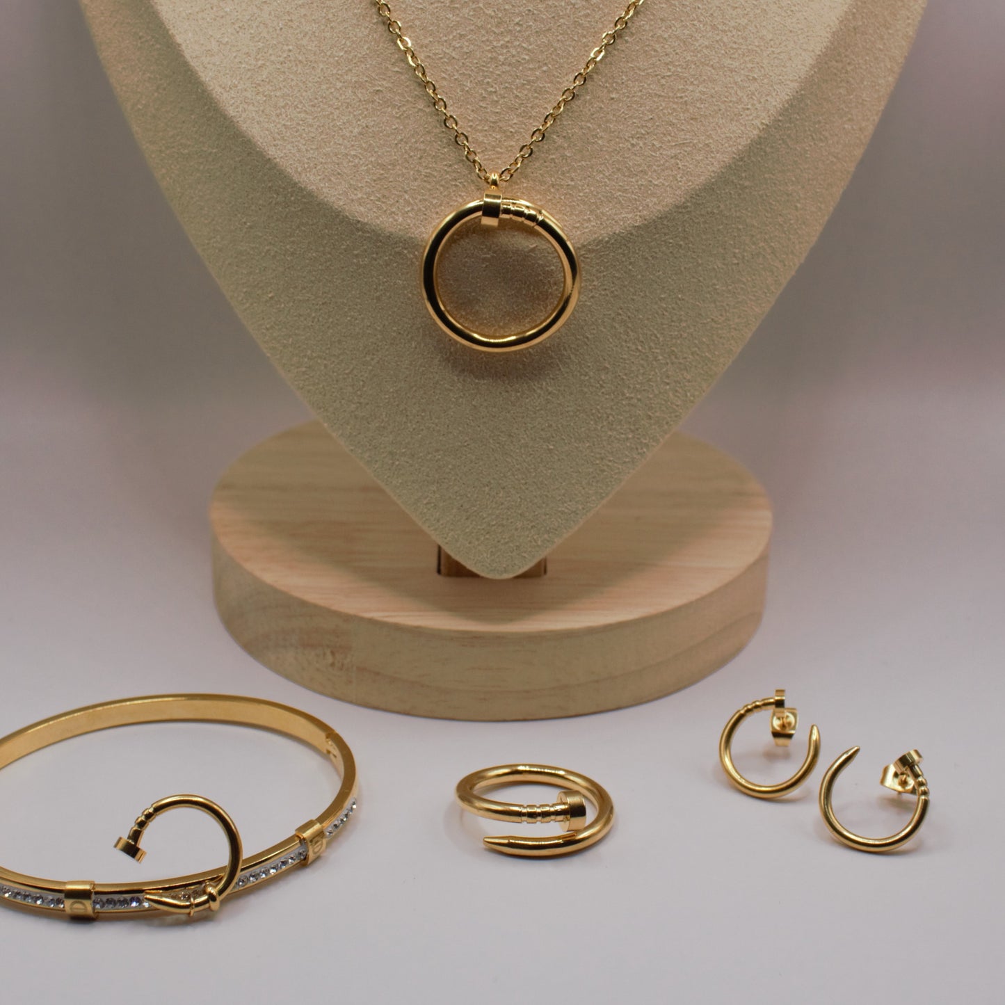 Gold Crystal Hook Set