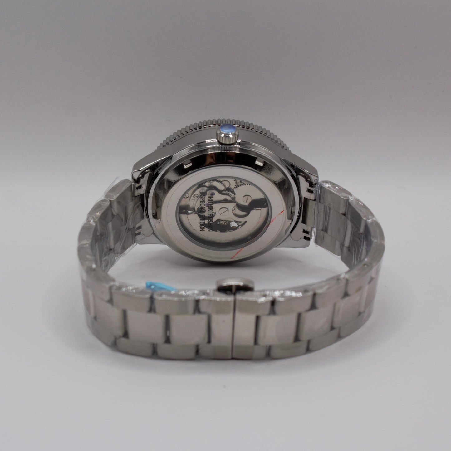RD Captain Cook Silver Skeleton Blue See-Through Dial - 42mm