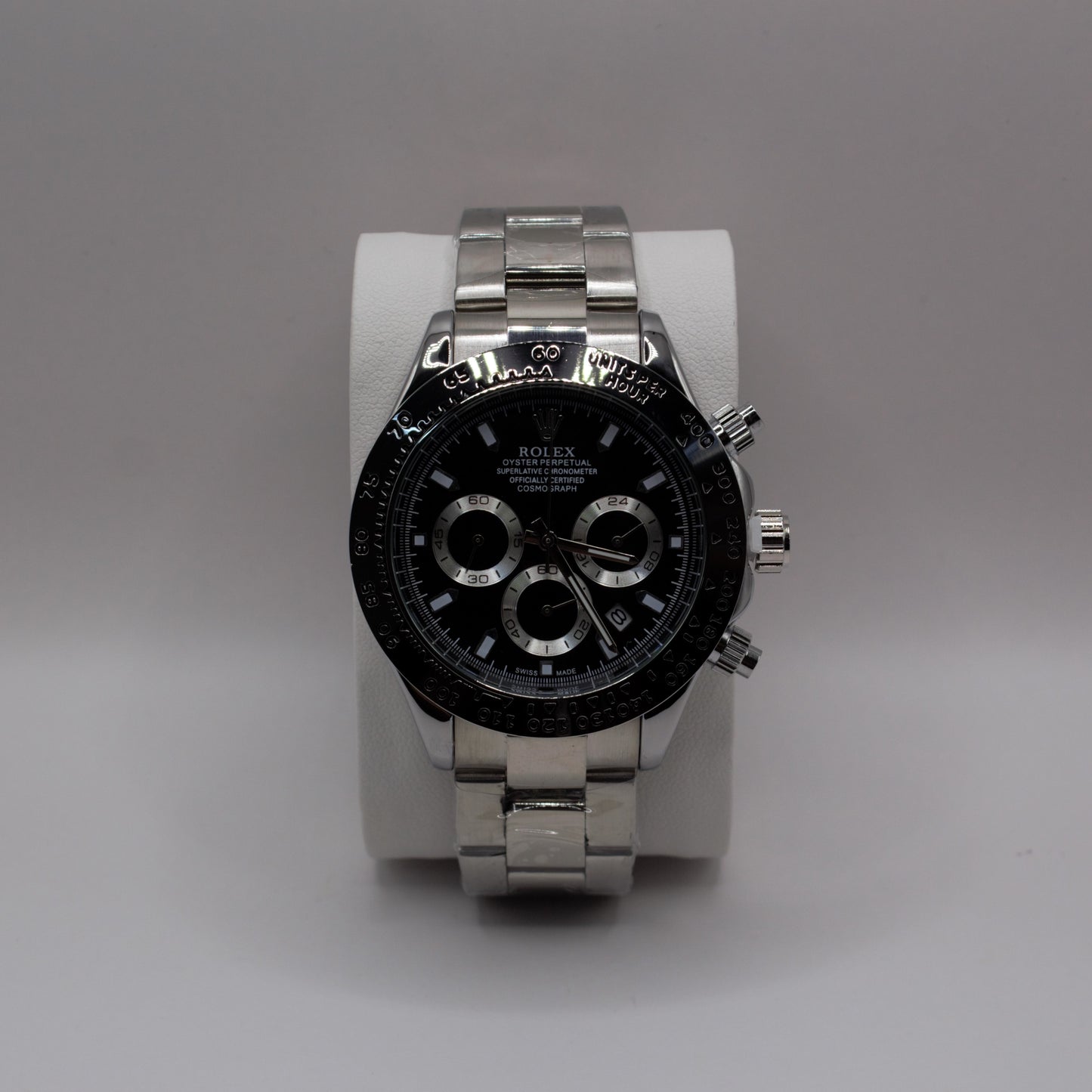 Cosmograph Daytona Silver Black Dial - 42mm