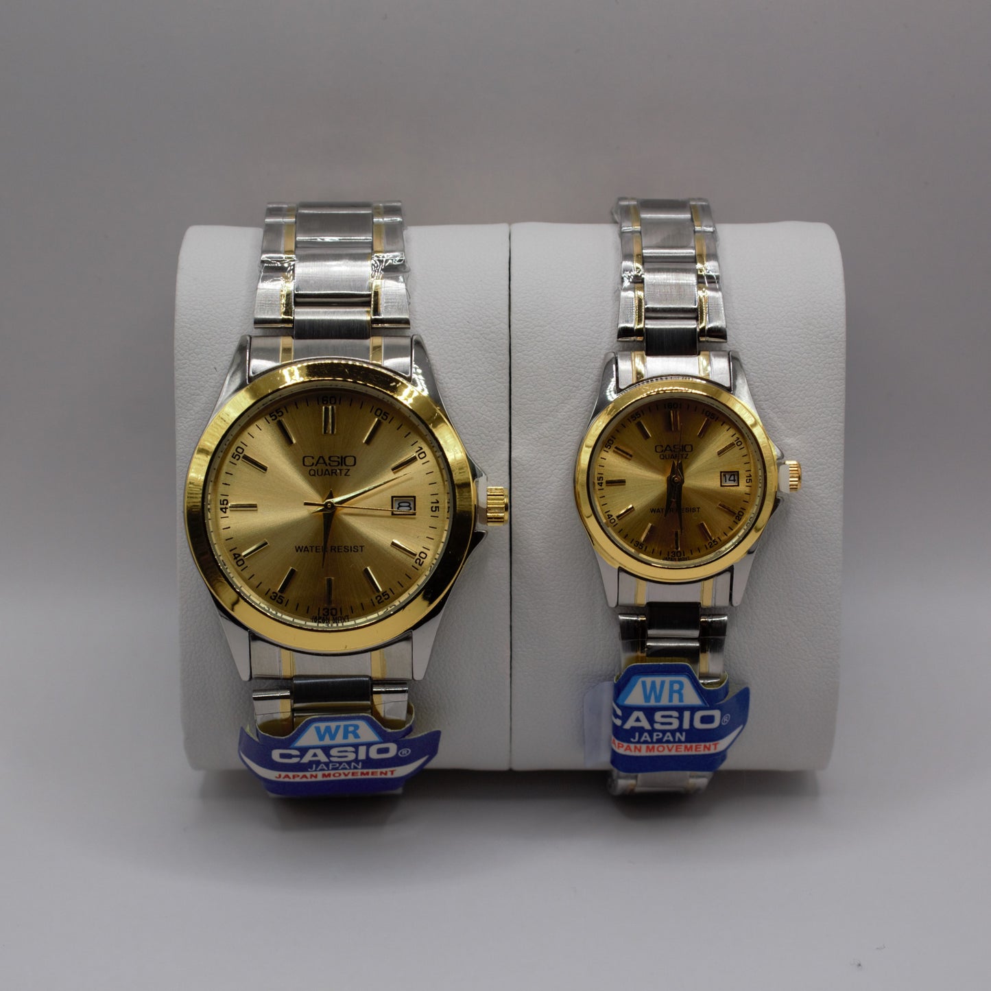 Casio Quartz Date Two-Tone Gold Dial - Couple