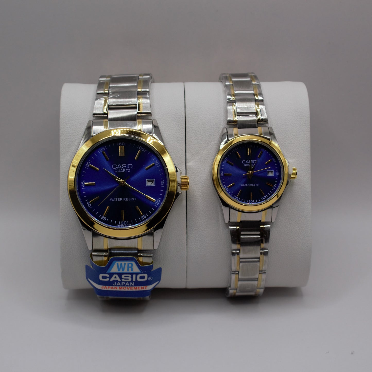 Casio Quartz Date Two-Tone Blue Dial - Couple