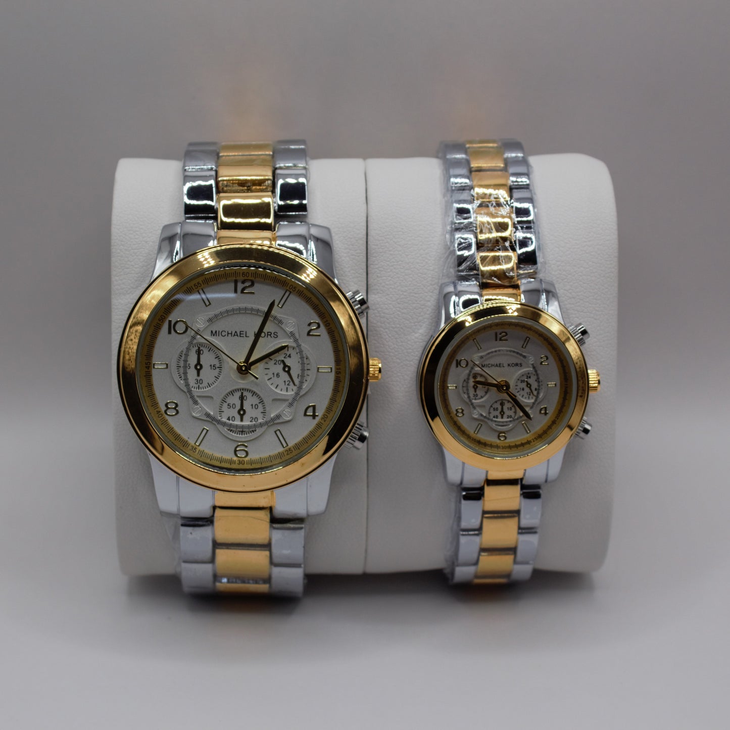 MK Runway Chronograph Two-Tone White Dial - Couple