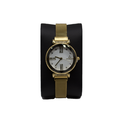 Fitron 9659L Gold White Dial - Quartz