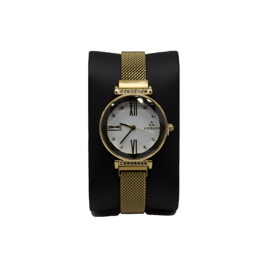 Fitron 9659L Gold White Dial - Quartz
