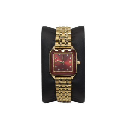 Fitron 9664L Gold Red Dial - Quartz