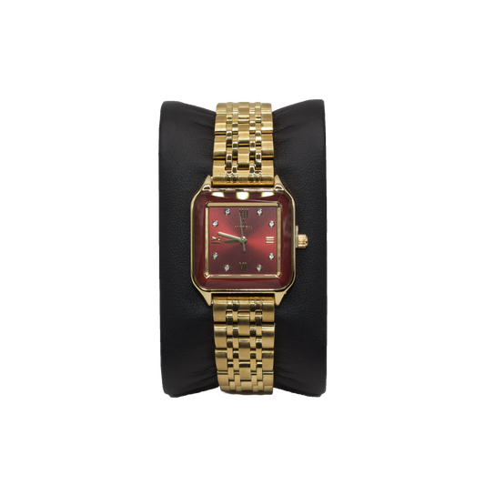 Fitron 9664L Gold Red Dial - Quartz