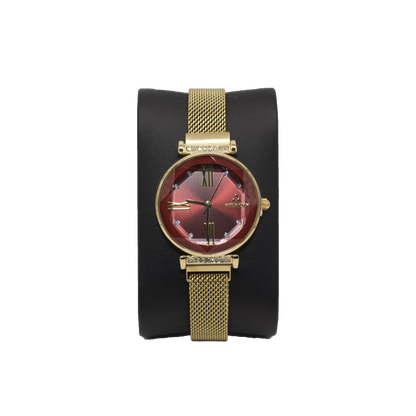 Fitron 9659L Gold Red Dial - Quartz
