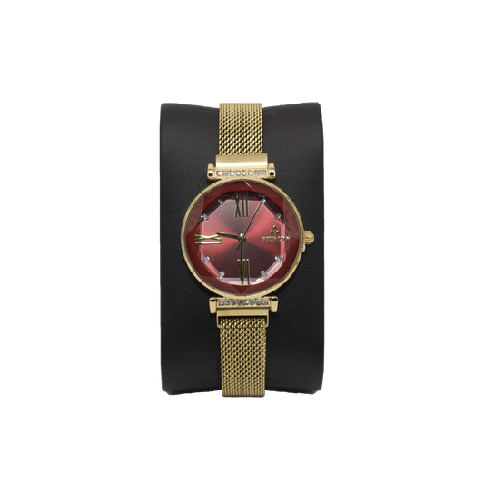 Fitron 9659L Gold Red Dial - Quartz