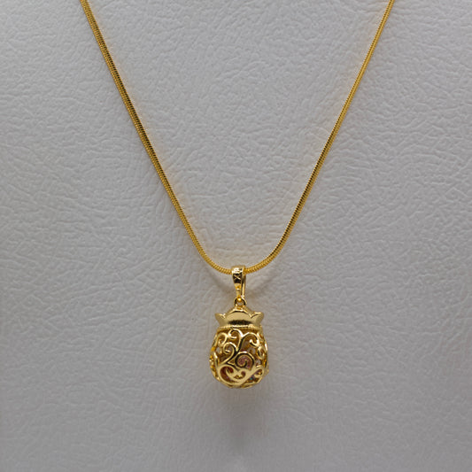 Crystal Gemstone Charm Cage Necklace