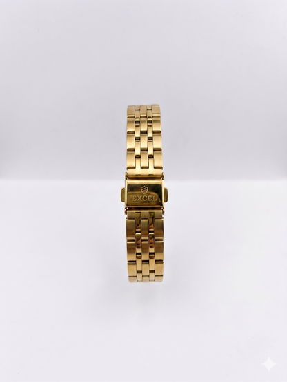 EXCEL OCTAGONAL WITH DIAMONDS EX-2101L GOLD DIAL - WOMEN'S QUARTZ