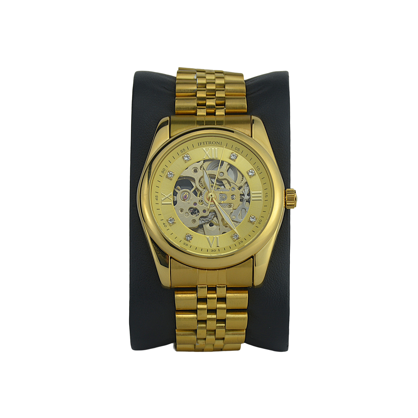FITRON ROUND WITH DIAMONDS 117211M GOLD DIAL - MEN'S AUTOMATIC