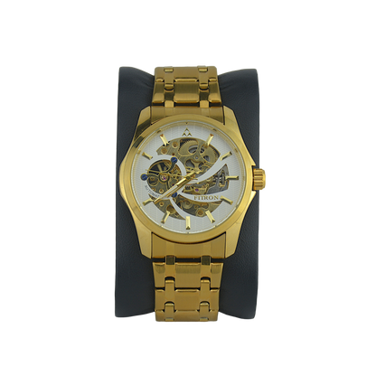 FITRON ROUND SKELETON 117215M WHITE DIAL - MEN'S AUTOMATIC