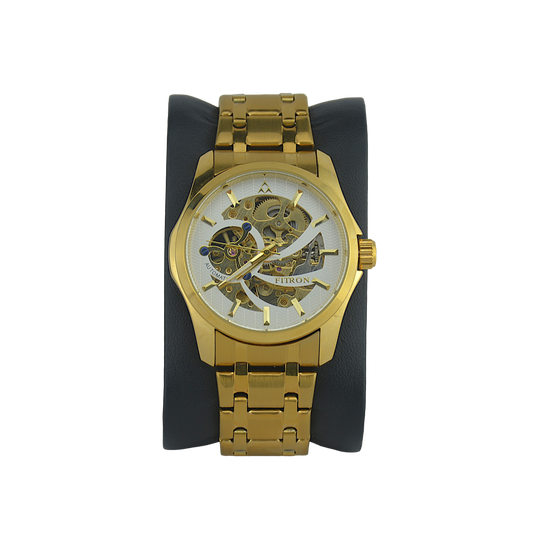 FITRON ROUND SKELETON 117215M WHITE DIAL - MEN'S AUTOMATIC