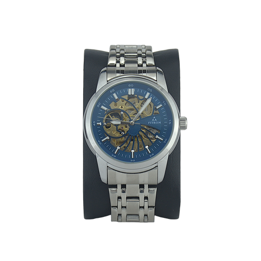 FITRON DOMED SKELETON 117178M BLUE DIAL - MEN'S AUTOMATIC