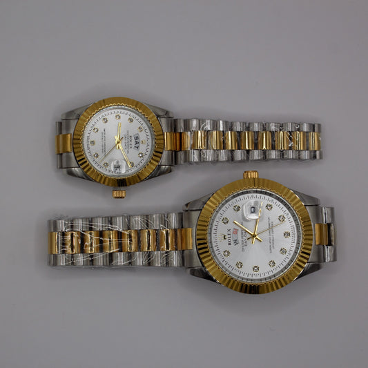 Oyster Perpetual Day-Date Two-Tone Silver Dial Couple