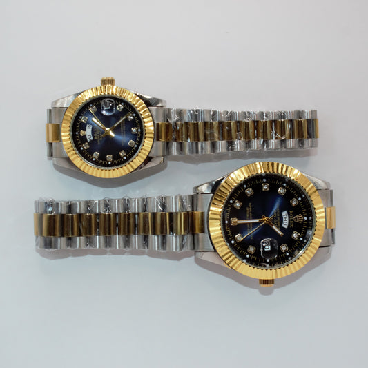 Oyster Perpetual Day-Date Two-Tone Blue Dial Couple