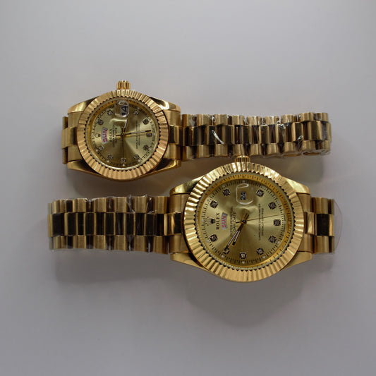 Oyster Perpetual Day-Date Gold Gold Dial Couple