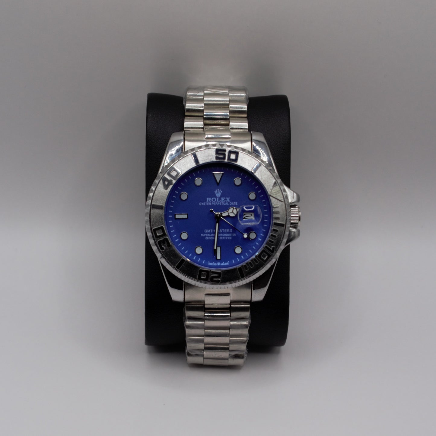 GMT-Master 2 Oyster Perpetual Date Silver Blue Dial - 40mm