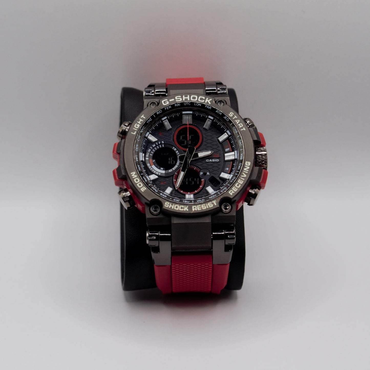 G-SHK MTG Gunmetal Red Band