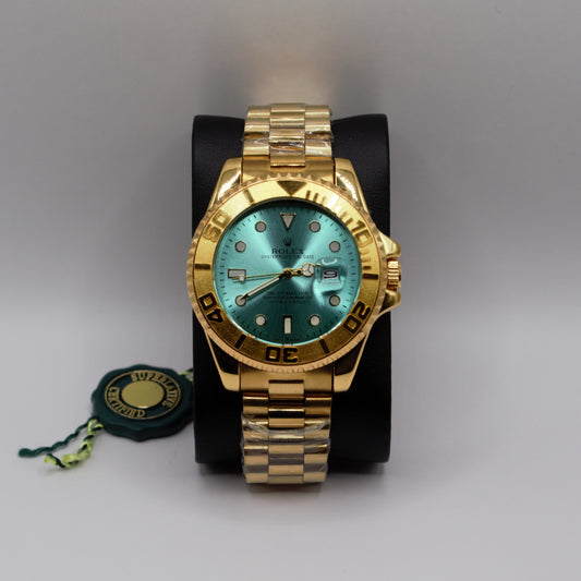 Yacht-Master Oyster Perpetual Date Gold Teal Dial - 40mm