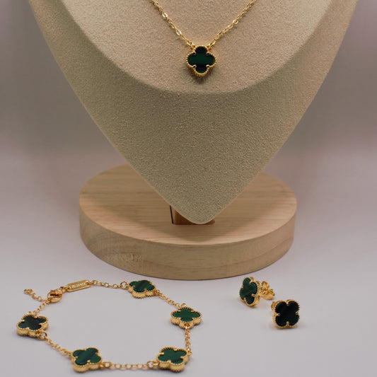 Emeral Green Clover Set