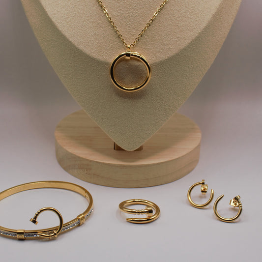 Gold Crystal Hook Set