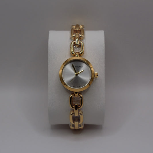 CK Ladies Gold Silver Dial - 22mm