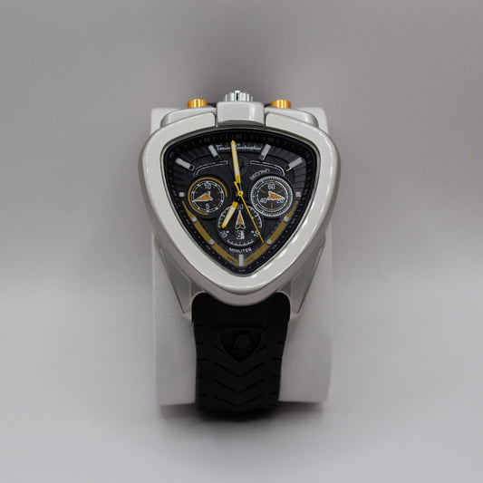 Lambo Spider Silver Black Dial