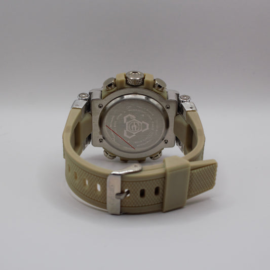 G-SHK MTG Silver Light Brown Band