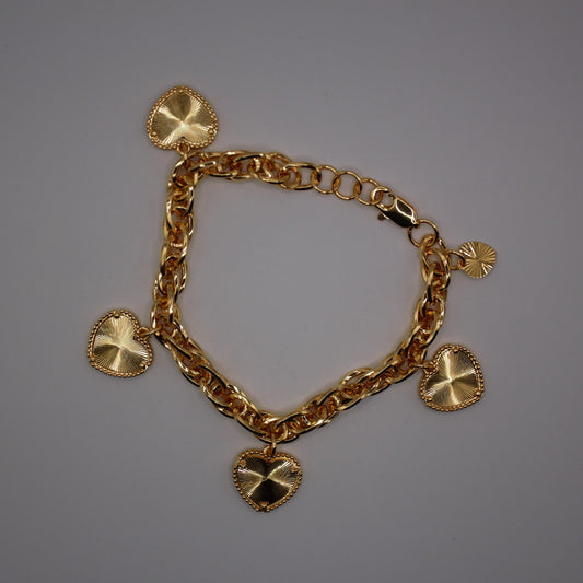 Golden Heart Bracelet 1