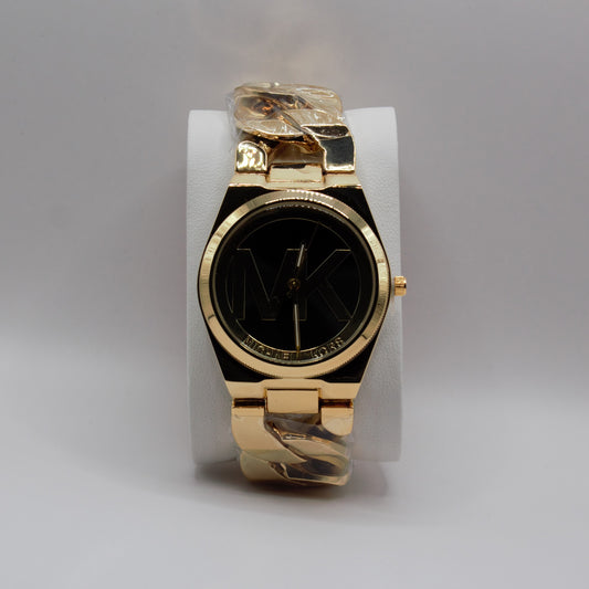 MK Big Logo Chained Gold Black Dial - 40mm