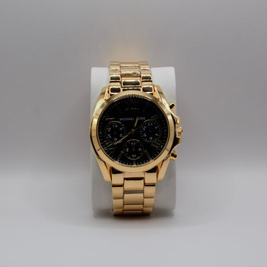 MK Bradshaw Date Gold Black Dial - 43mm