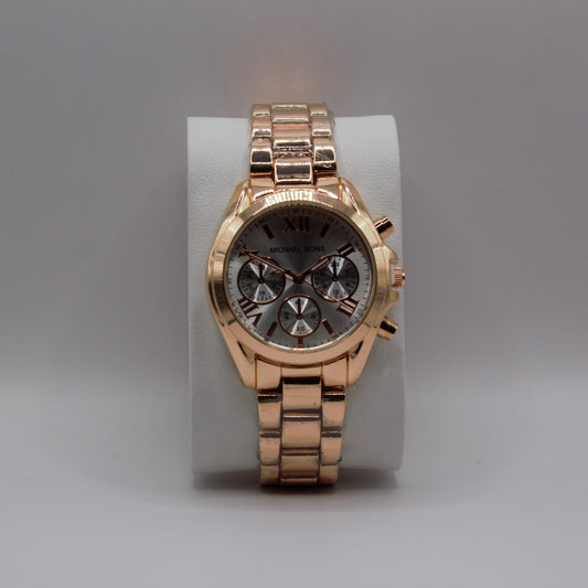 MK Bradshaw Date Rose Gold Silver Dial - 36mm