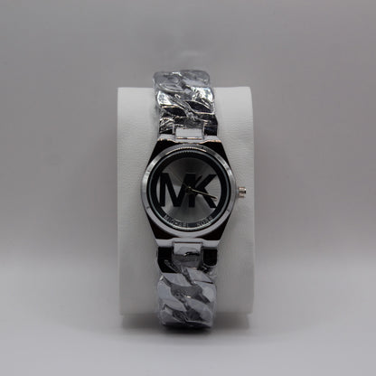 MK Big Logo Chained Silver Silver Dial - 34mm