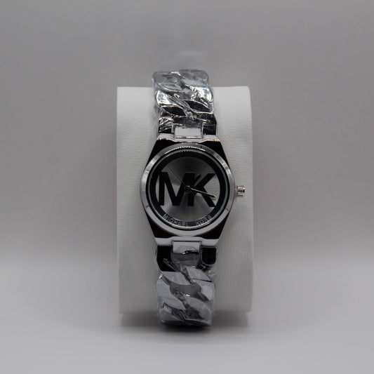 MK Big Logo Chained Silver Silver Dial - 34mm