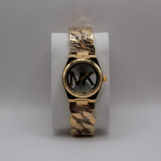 MK Big Logo Chained Gold Silver Dial - 34mm