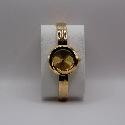 CK Twisted Bezel Gold Gold Dial - 34mm