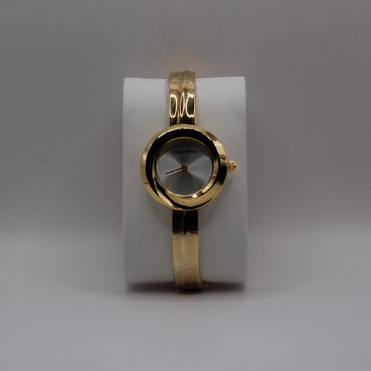 CK Twisted Bezel Gold Silver Dial - 34mm