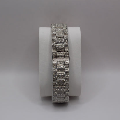 Oyster Perpetual Datejust (Iced Out) Silver Green Dial - 41mm