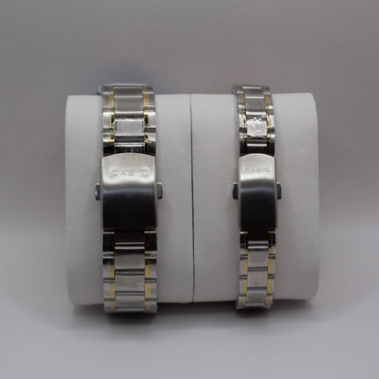 Casio Quartz Date Two-Tone Gold Dial - Couple