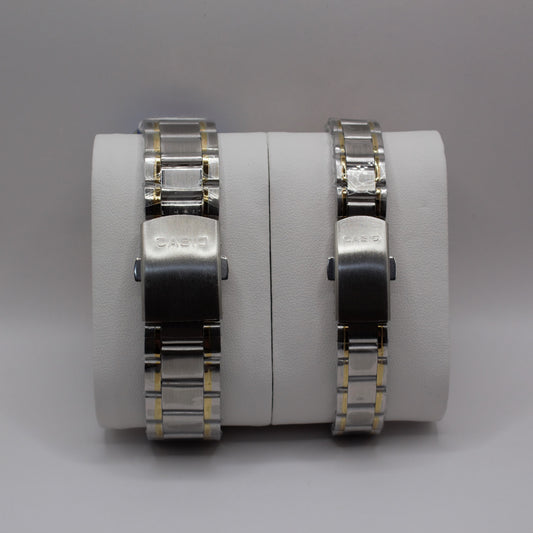 Casio Quartz Date Two-Tone Gold Dial - Couple
