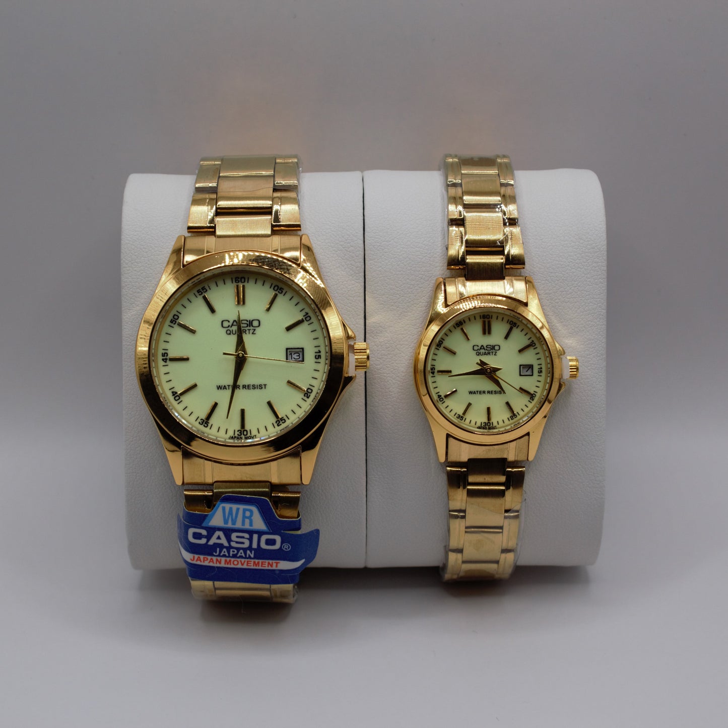 Casio Quartz Date Gold Luminous Dial - Couple