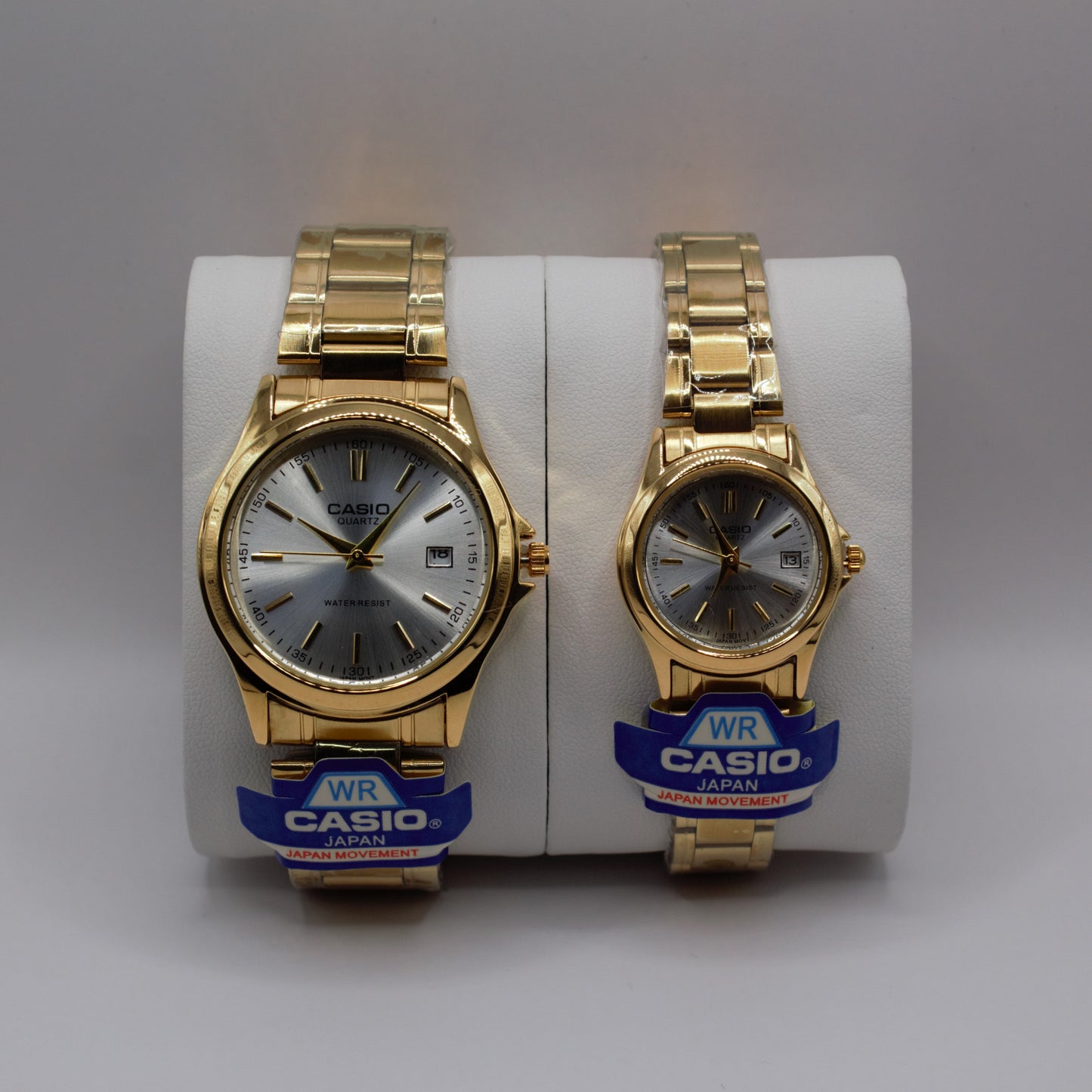 Casio Quartz Date Gold Silver Dial - Couple