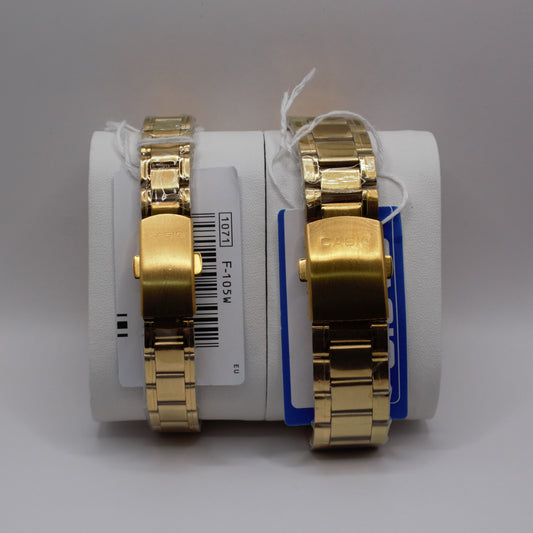 Casio Quartz Date Gold Gold Dial - Couple