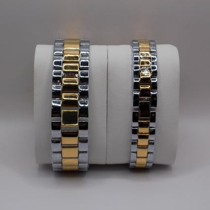 MK Runway Chronograph Two-Tone White Dial - Couple