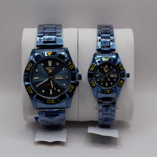 SK 5 SNZB Day-Date Blue Blue Dial - Couple