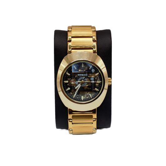 Fitron 117235M Gold Black Dial - Automatic